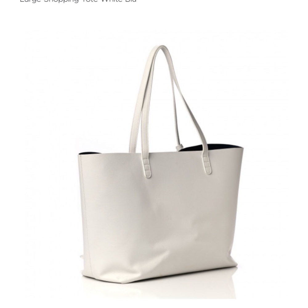 MANSUR GAVRIEL white leather Shopping Tote